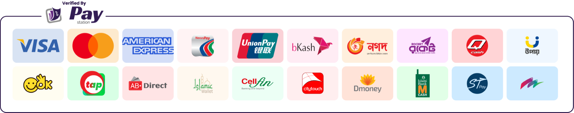 Payment methods accepted